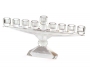 Contemporary Wide Crystal Chanukah Menorah