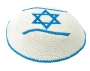 Israel Flag blue-white knitted kippah
