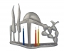 Aluminum Landmark Hanukkah Menorah by Shraga Landesman