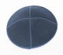 Dark Blue Suede Kippah