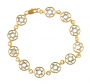 Two Tone Star of David Gold filled bracelet