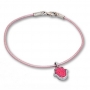 Coral Hamsa Leather Bracelet