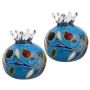 Colorful Pomegranate design Glass Candlesticks