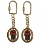 Judaic Keychain - Colorful Hamsa with "Chai"