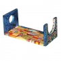 Hand Painted Jerusalem Wooden Rams Horn Shofar Stand-Large