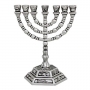 Pewter Twelve Tribes 7 Branch Menorah