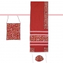 Emanuel Embroidered Tallisack - Red/Maroon with flowers