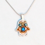 Evil Eye Hamsa Pendant by Ester Shahaf