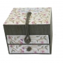 Embroidered Bat Mitzvah Jewelry Box - Flowers