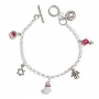 Star of David Bracelet - Pink