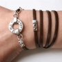 Kabbalah Leather Bracelet With Silver 72 Names by HaAri