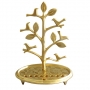Tree with Birds Brass Hanukkah Menorah By Shraga Landesman