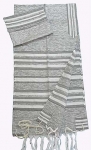 Gabrieli Silk Tallit Set - Silver