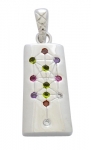 Gold filled Tree of Life rhodium pendant