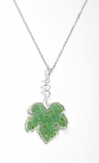 Green Grape Leaf Necklace
