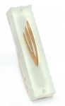 Glass Mezuzah with gold shin