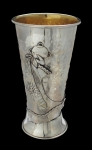 "Miriam with Tambourine" Sterling Silver Kiddush Cup