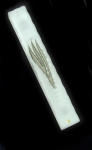 Glass Mezuzah with silver letter "shin"