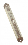 Silver Plated Enamel Mezuzah - Jerusalem Old City design