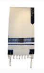 Gabrieli Wool Tallit Blue and Gold Design