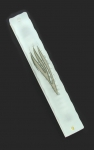 Silver "shin" Glass Mezuzah