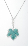 Turquoise Grape Leaf Necklace