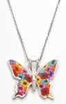 Small Millefiori Butterfly Necklace