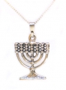 Sterling Silver Menorah Pendant