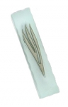 Glass Mezuzah - Silver "Shin"