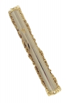 Extra Large Gold color Mezuzah Case with Jerusalem design