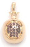 Gold Filled Pomegranate Garnet Stones Pendant