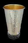 "Roots" Hammered Sterling Silver Kiddush Cup