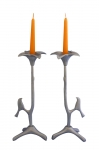 Birds And Flowers Shabbat Candlesticks By Shraga Landesman