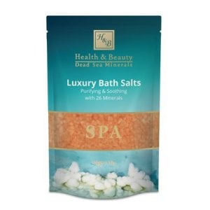 H&B Luxury Bath Salts with 40 Dead Sea Minerals, Orange  Jasmine Aroma