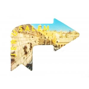 Ceramic Magnet  Arrow Shape Pointing to Western Wall