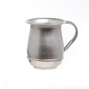 Stainless Steel Netilat Yadayim Wash Cup  Two Tone Silver Design