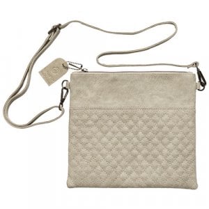 Faux Leather Tefillin Bag with Shoulder Strap  Light Gray