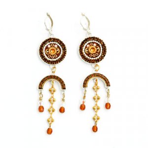 Brown Oriental Earrings by Ester Shahaf
