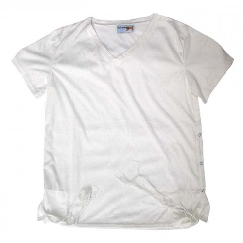 Adult White T-Shirt with Tzitzit