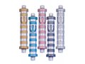 Agayof Cylinder Mezuzah Case with Bands, Light Colors - 4 Inches Height