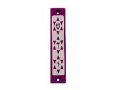 Agayof Mezuzah Case, Three Stars of David in Dark Colors  4 Inches Height