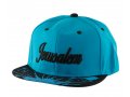 Baseball Cap with Jerusalem and Paint Splatter Design - Turquoise & Black