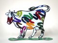 David Gerstein Free Standing Double Sided Steel Sculpture - Nava Cow