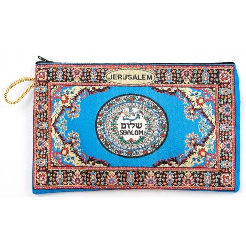 Embroidered Fabric Purse, Colorful Dove of Peace Shalom  Choice of Sizes