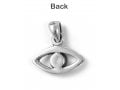Evil Eye Pendant Necklace in 925 Sterling Silver with Created Opal