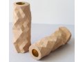 Graciela Noemi Handcrafted Origami Shabbat Candlesticks - Dark Terracotta Color