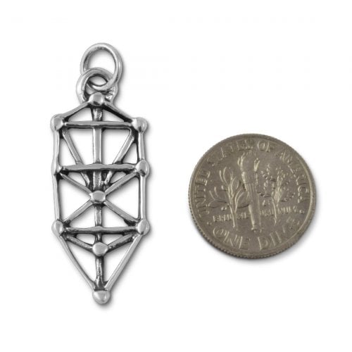 Kabalistic Tree of Life Pendant Jewish Kabbalah Necklace Pendant 925 Sterling Silver