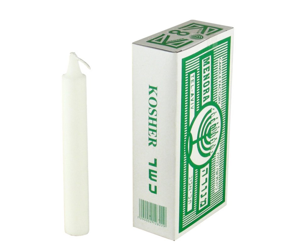 Kosher Shabbat Candles 8 in Box