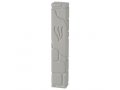 Off White Polyresin Mezuzah Case with Western Wall Design  Decorative Shin