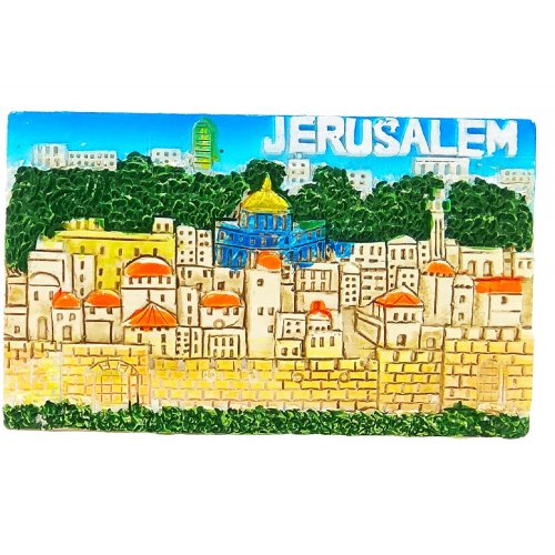 Polyresin Magnet  Colorful Jerusalem Images